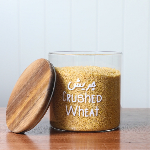 Picture of Airtight Glass Jar - Acacia Lid 2 L -Straight